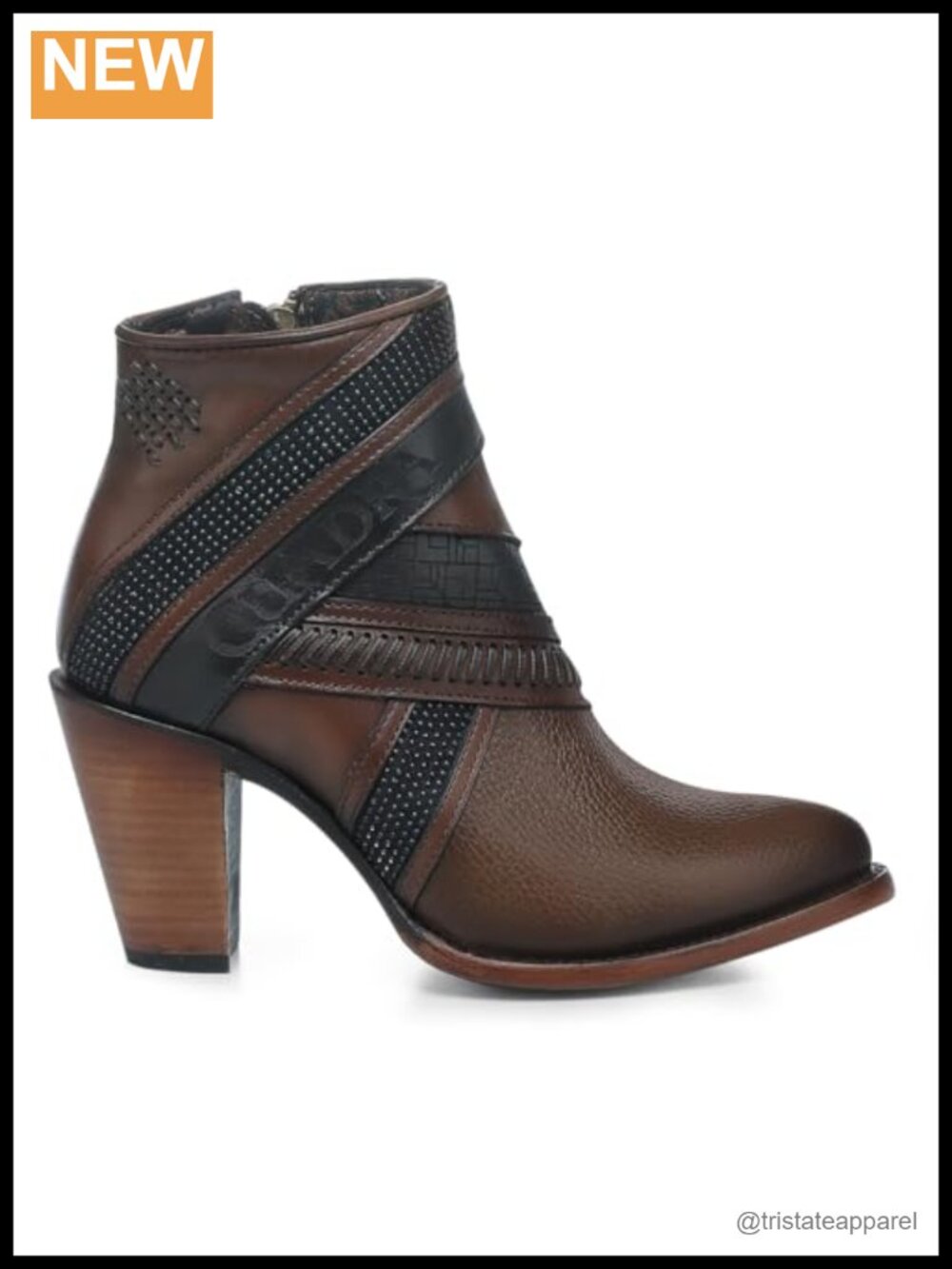 Genuine Bovine Leather Knee-High Boots with Zipper Equestrian Style